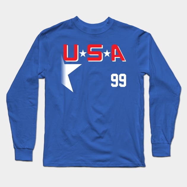 Team USA - Adam Banks Long Sleeve T-Shirt by 4check